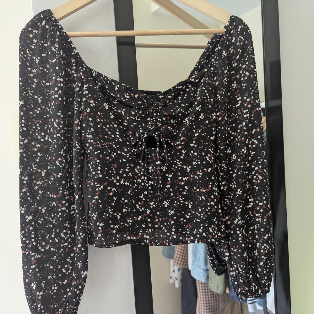 Floral Black Women's Top